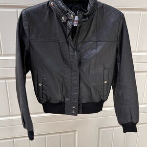 Black Leather Women's Jacket